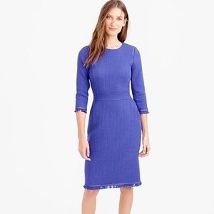J.Crew Long Sleeve Tweed Dress with Twill